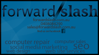 forward slash business card